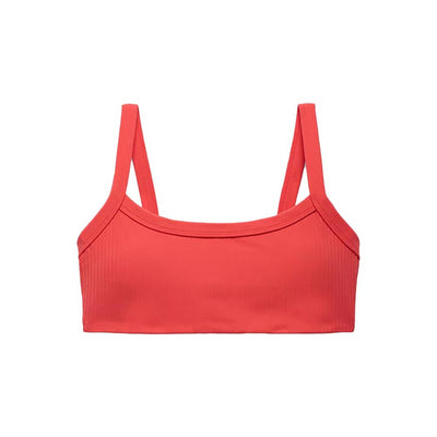 prAna Women's Luxara Rib Bra 2025 600 ROSE FIRE