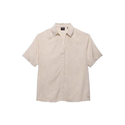 prAna Women's The Bahamas Top 2025 100 SOFT WHITE WAVEE