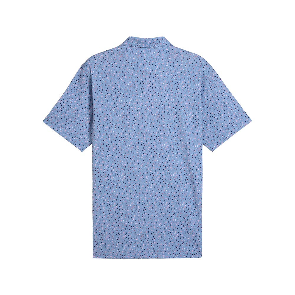 Puma Men's Puma X AP Tea Time Golf Polo 01 ZEN BLUE/PALE PINK