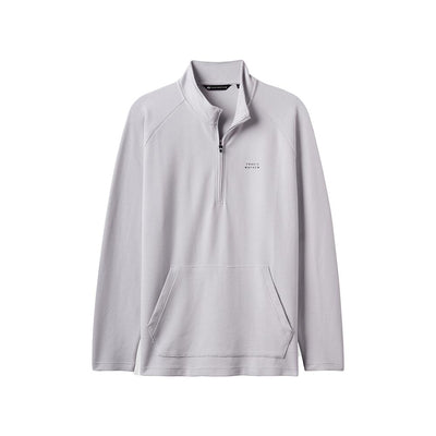 TravisMathew Men's Performance Waffle 1/4 Zip 2025 HEATHER LIGHT GREY