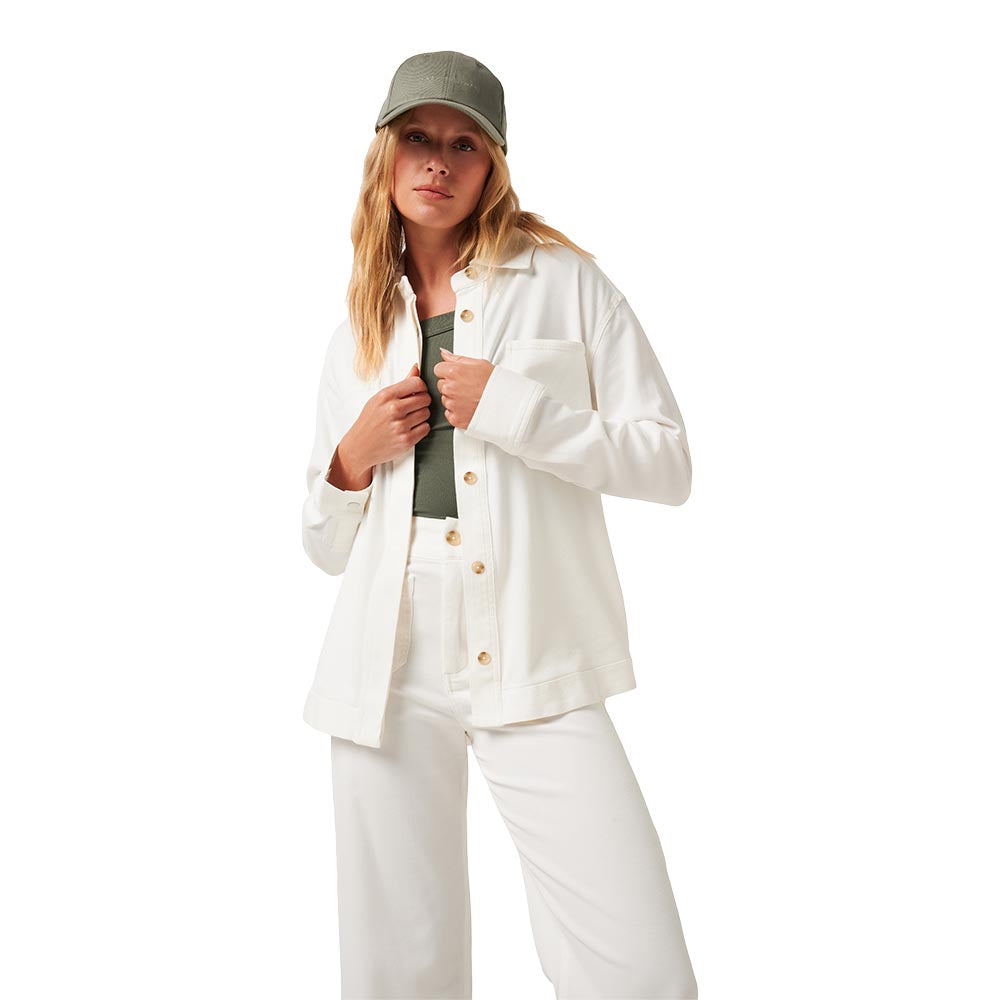 TravisMathew Women's Everyday Button Down Shirt 2025 WHITE