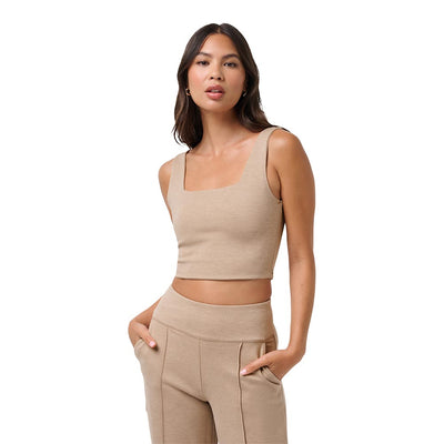 TravisMathew Women's Friday Ponte Square Tank 2025 2HPR HEATHER PORTABELLA