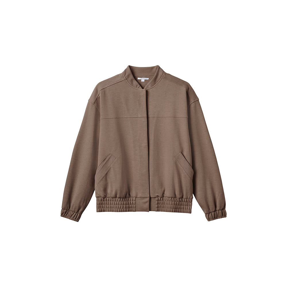 TravisMathew Women's Friday Ponte Bomber 2025 2HPR HEATHER PORTABELLA