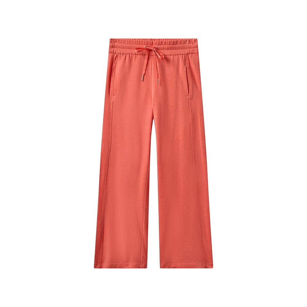 TravisMathew Women's Cloud Terry Wide Leg Pants 2025 6HPO HEATHER PORCELAIN ROSE