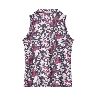 TravisMathew Women's Featherweight Printed Sleeveless Polo Shirt 2025