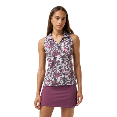 TravisMathew Women's Featherweight Printed Sleeveless Polo Shirt 2025