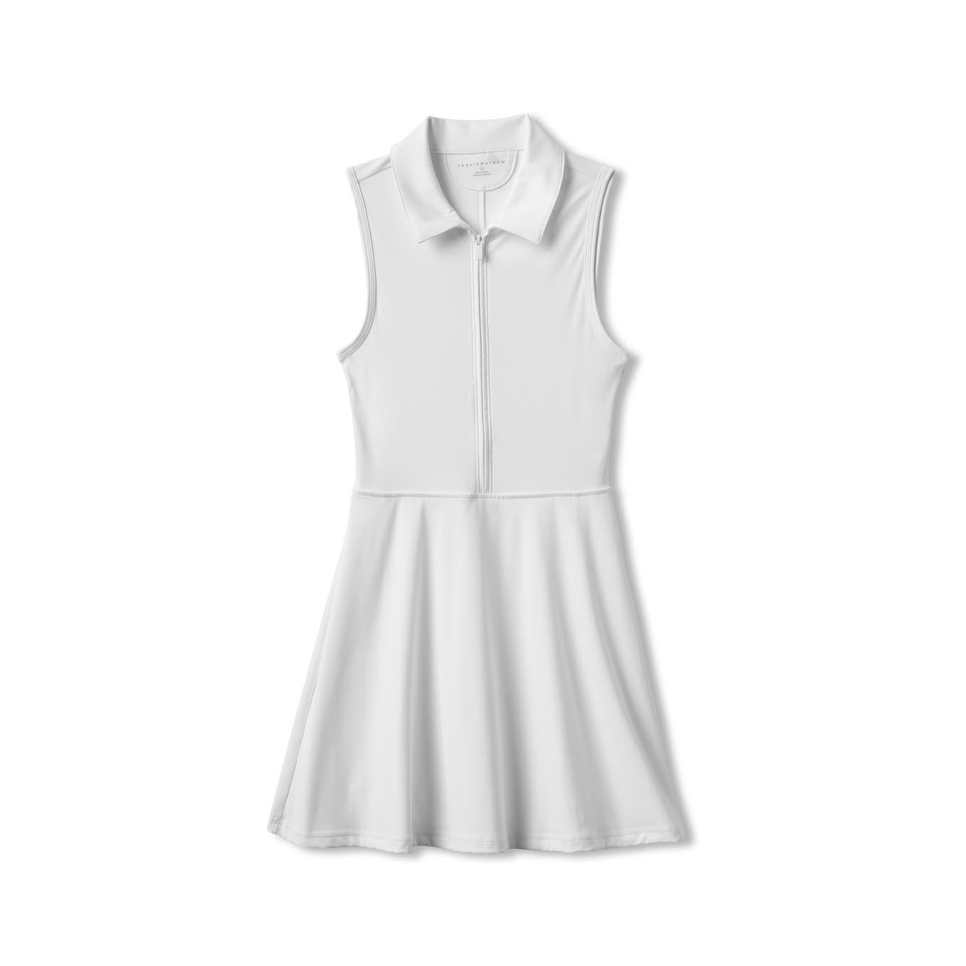 TravisMathew Women's Moveknit Sleeveless Polo Dress 2.0 2025 WHITE