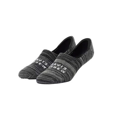 TravisMathew Men's Off Schedule No Show Socks 2025 HEATHER BLACK