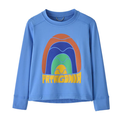 Patagonia Toddler's Long-Sleeved Capilene Silkweight T-Shirt 2025 RBWA RAINBOW WAVE: ABUNDANT BLUE