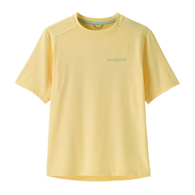 Patagonia Junior's Capilene Silkweight T-Shirt 2025 RMBY RIDGE RISE MOONLIGHT: BUTTERCUP YELLOW