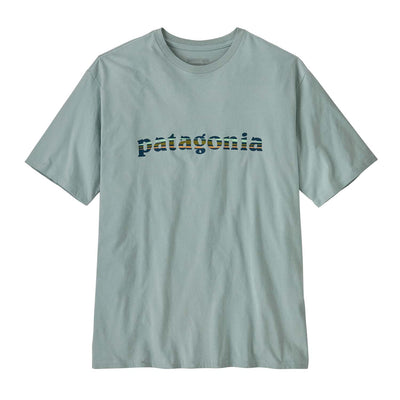 Patagonia Men's '73 Text Logo Organic T-Shirt 2025 THERMAL BLUE