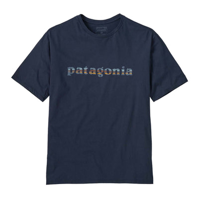 Patagonia Men's '73 Text Logo Organic T-Shirt 2025 NEW NAVY