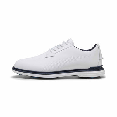 Puma Men's Royale Golf Shoes 2025 WHITE/DEEP NAVY/LIGHT BLUE