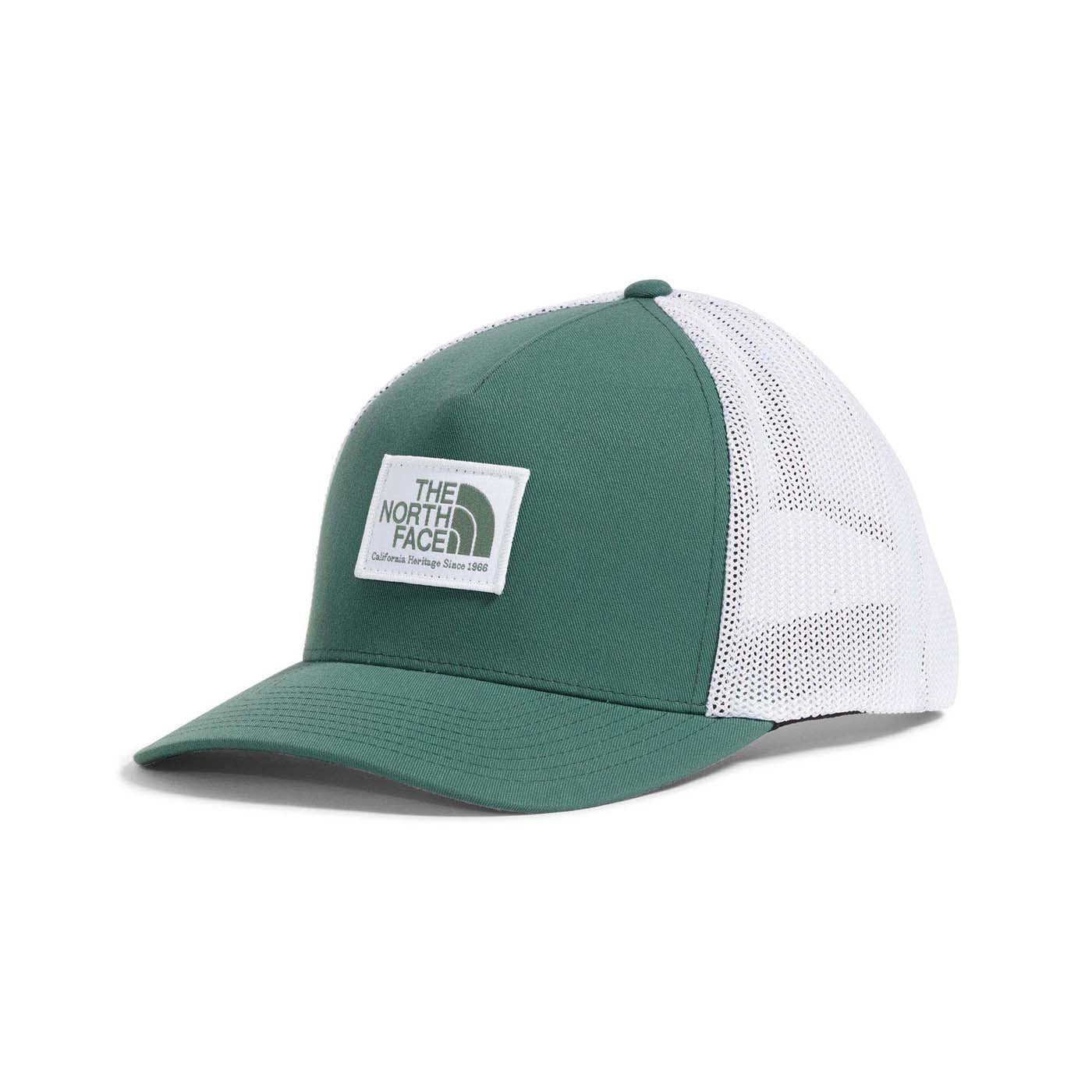 The North Face Keep It Patched Trucker Hat 2025 AGX DUCK GREEN/TNF WHITE