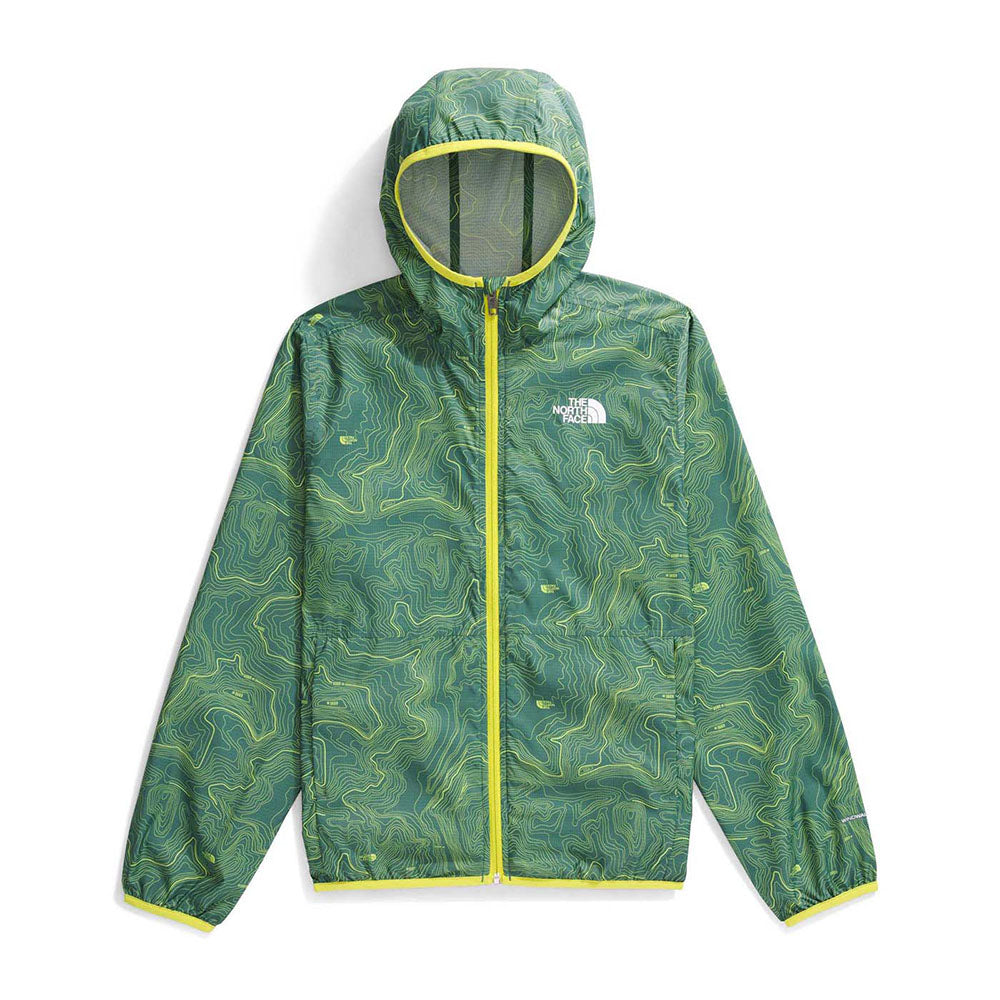 The North Face Boys' TNF Cyclone Wind Jacket 2025 64T DUCK GREEN TNF TOPO PRINT