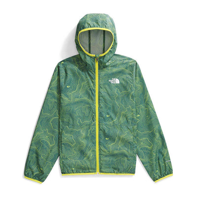 The North Face Boys' TNF Cyclone Wind Jacket 2025 64T DUCK GREEN TNF TOPO PRINT