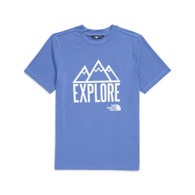 The North Face Junior's Adventure Short-Sleeve Graphic Tee 2025 0YI VIRTUAL BLUE