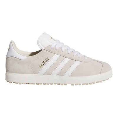 Adidas Women's Originals Gazelle Spikeless Golf Shoes 2025 ALUMINA/FTWR WHITE/GOLD METALLIC