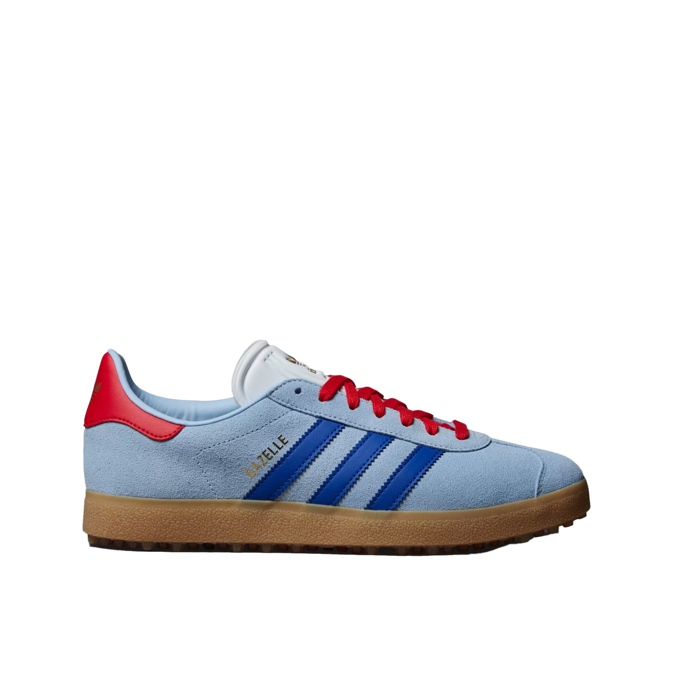 Adidas Originals Gazelle Spikeless Golf Shoes -Clear Sky 2025 CLEAR SKY/TEAM ROYAL BLUE/BETTER SCARLET