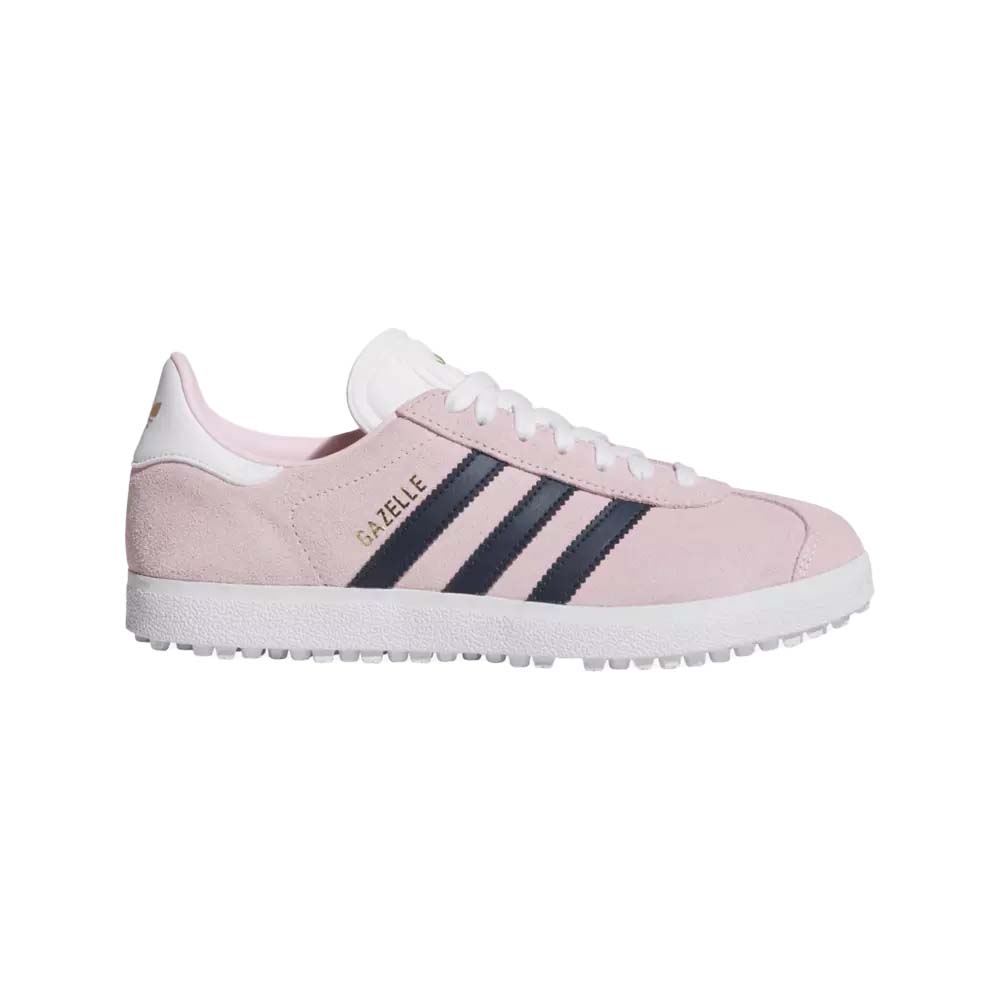 Adidas Women's Originals Gazelle Spikeless Golf Shoes -Pink 2025 CLEAR PINK/NIGHT INDIGO/FTWR WHITE