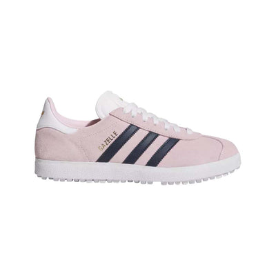 Adidas Women's Originals Gazelle Spikeless Golf Shoes -Pink 2025 CLEAR PINK/NIGHT INDIGO/FTWR WHITE