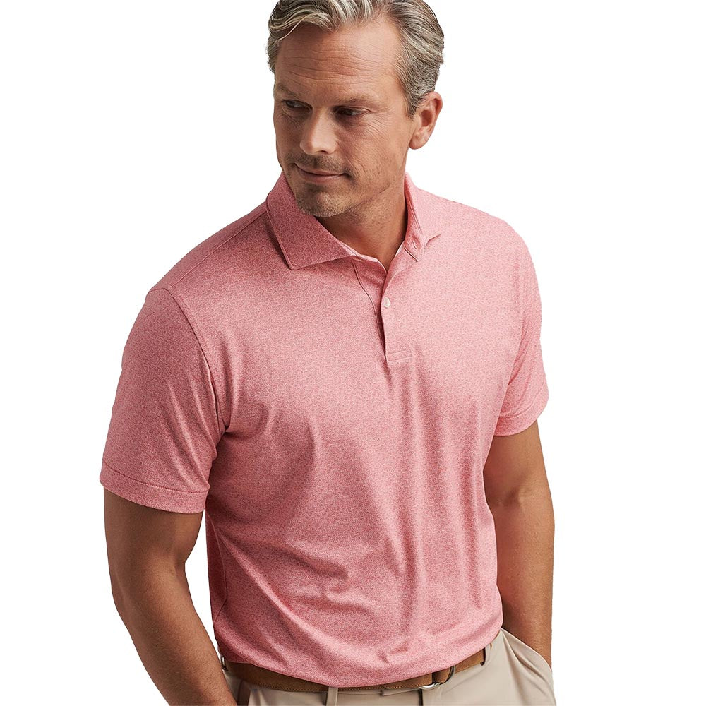 Peter Millar Men's Espresso Martinis Performance Jersey Polo Shirt 2025 PINK CREPE