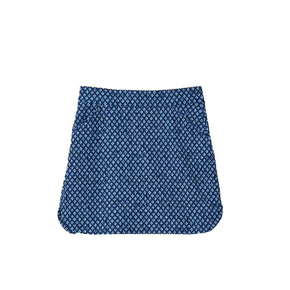 Peter Millar Women's Ocean Ikat Alice Petal Hem Skort 2025 NAVY