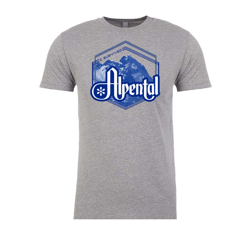 I Survived Alpental Tee DARK HEATHER GREY