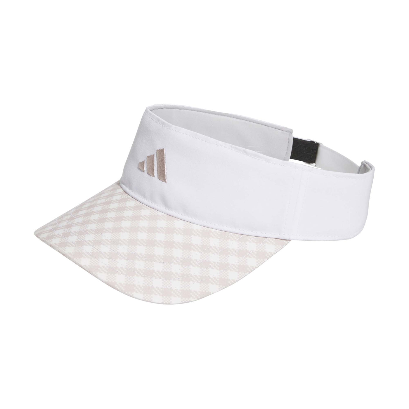 Adidas Women's Tour Gingham Visor - White/Wonder Taupe 2025 WHITE/WONDER TAUPE