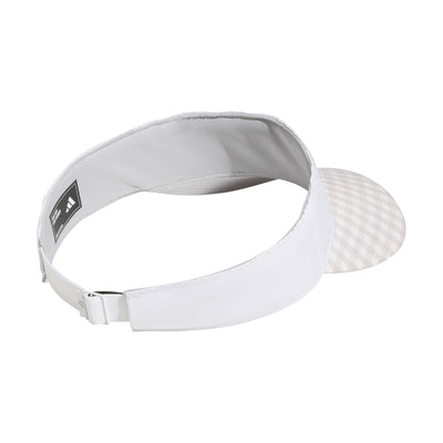 Adidas Women's Tour Gingham Visor - White/Wonder Taupe 2025