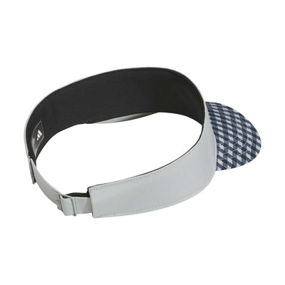 Adidas Women's Tour Gingham Visor - Silver/Collegiate Navy 2025