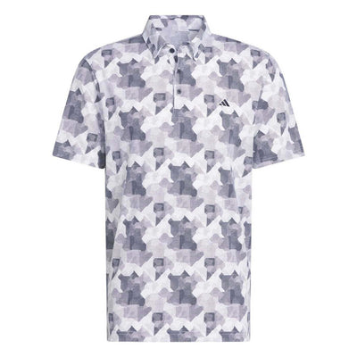 Adidas Men's Go-To Printed Polo Shirt - White/Collegiate Navy 2025 WHITE/COLLEGIATE NAVY