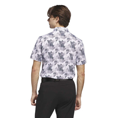 Adidas Men's Go-To Printed Polo Shirt - White/Collegiate Navy 2025