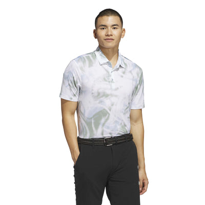 Adidas Men's Ultimate365 Printed Mesh Polo Shirt - White 2025