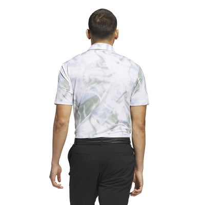 Adidas Men's Ultimate365 Printed Mesh Polo Shirt - White 2025