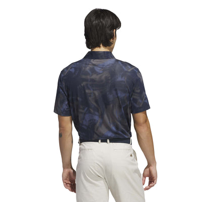 Adidas Men's Ultimate365 Printed Mesh Polo Shirt - Collegiate Navy 2025