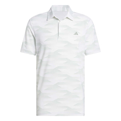 Adidas Men's Ultimate365 Speed Stripe Polo 2025 WHITE/SILVER GREEN