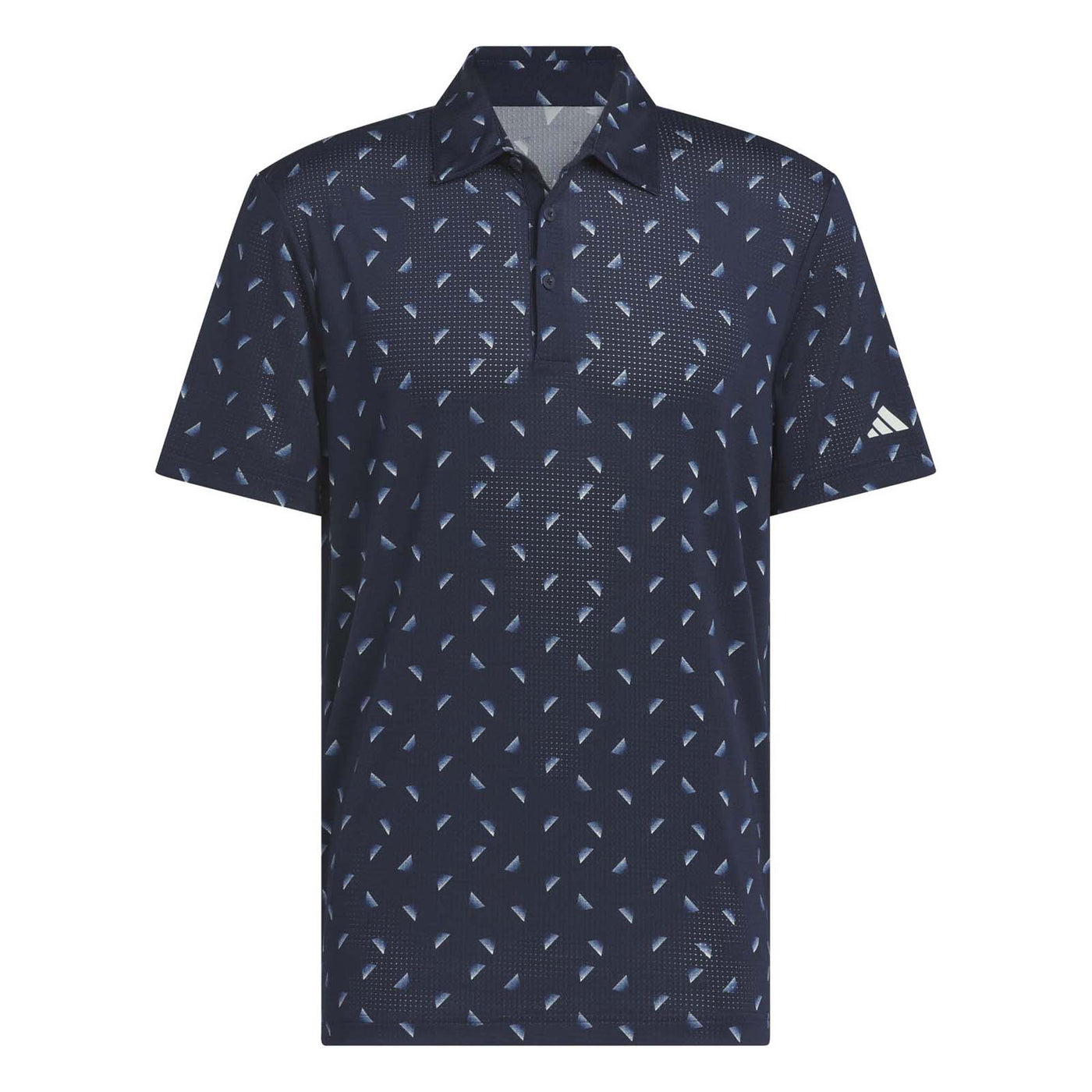 Adidas Men's Ultimate365 Printed Mesh Polo Shirt - Collegiate Navy/Wonder Silver 2025 COLLEGIATE NAVY/WONDER SILVER