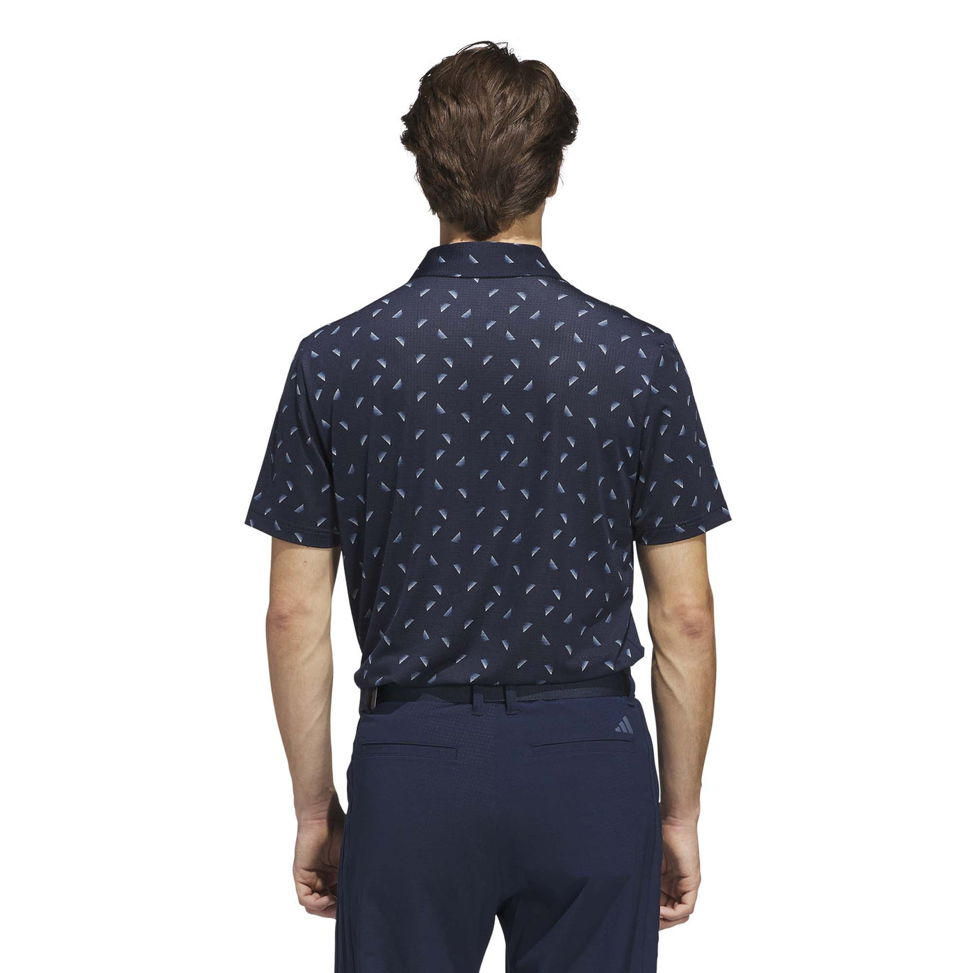 Adidas Men's Ultimate365 Printed Mesh Polo Shirt - Collegiate Navy/Wonder Silver 2025