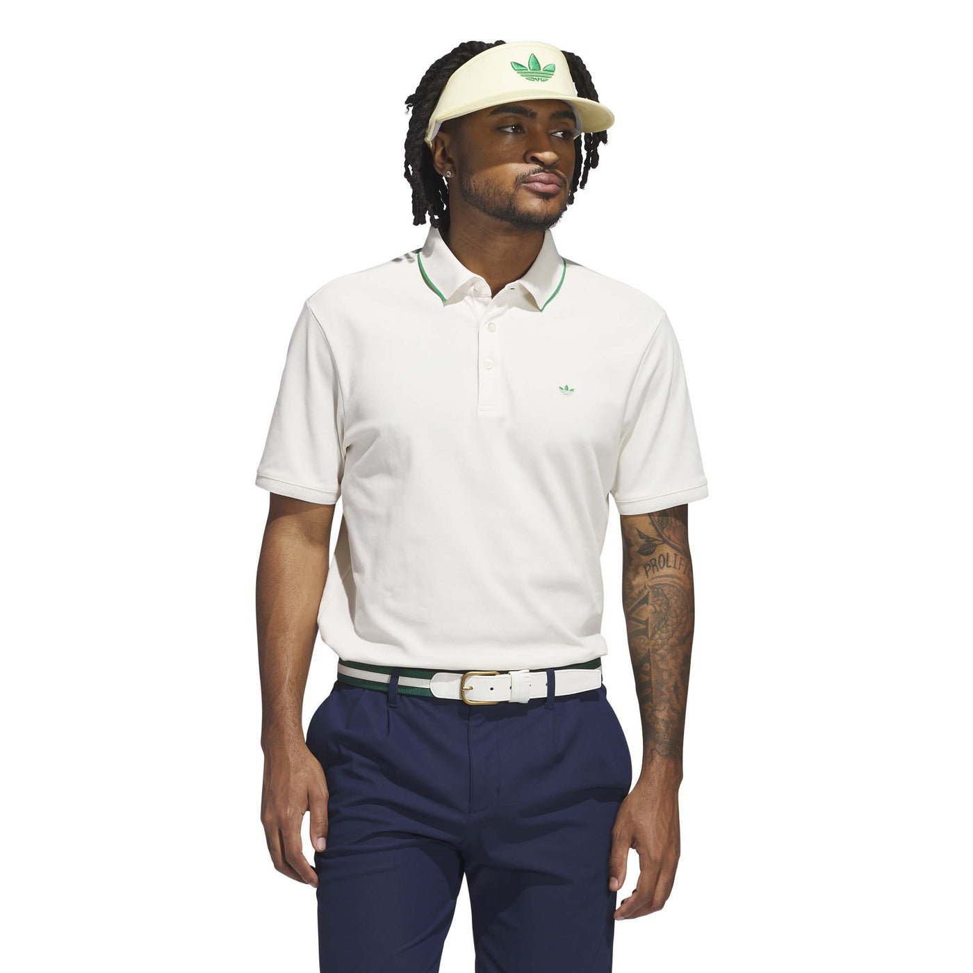 Adidas Men's Originals Twistknit Trefoil Polo Shirt - Chalk White 2025