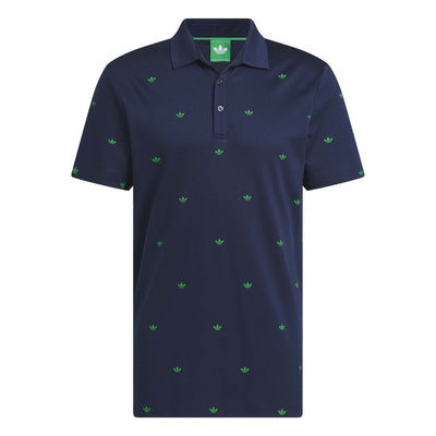 Adidas Men's Originals Printed Trefoil Polo Shirt - Night Indigo 2025 NIGHT INDIGO