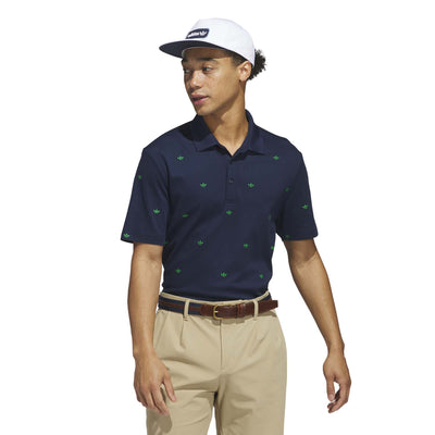 Adidas Men's Originals Printed Trefoil Polo Shirt - Night Indigo 2025