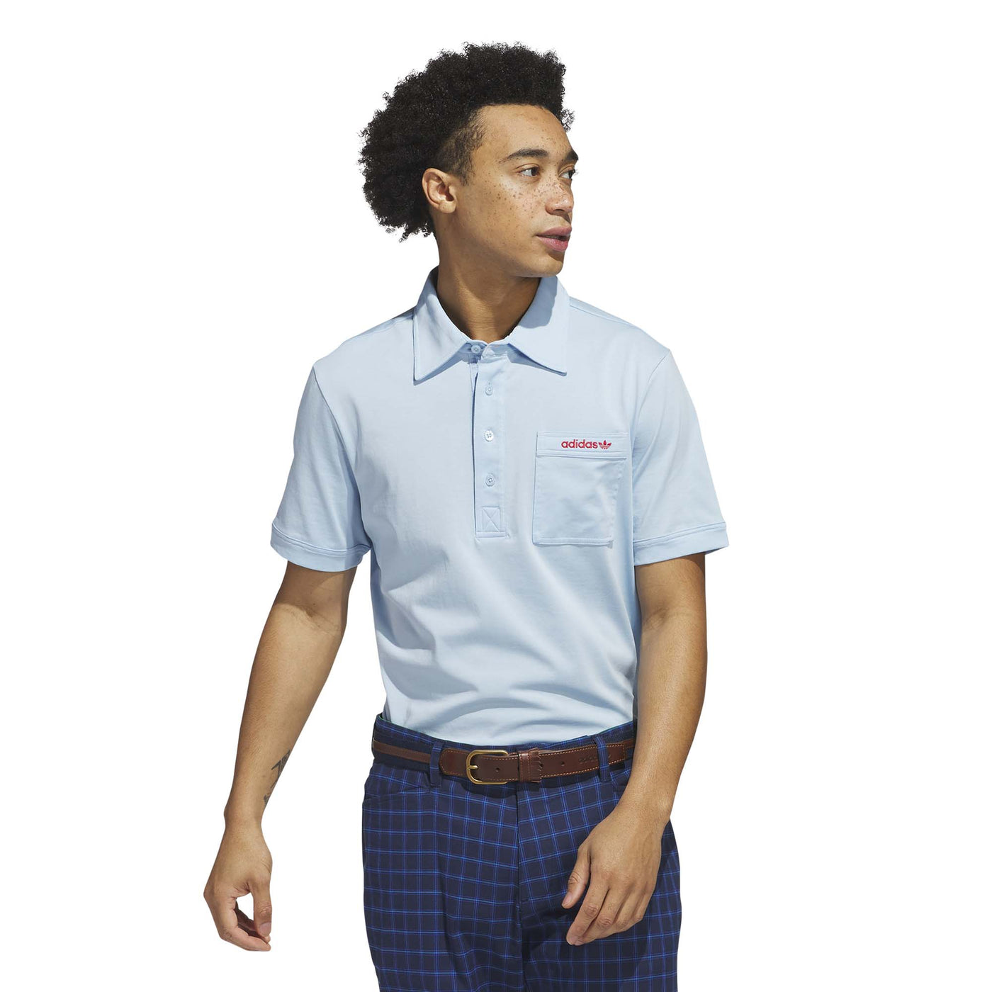 Adidas Men's Originals Archive Pocket Polo Shirt - Clear Sky 2025