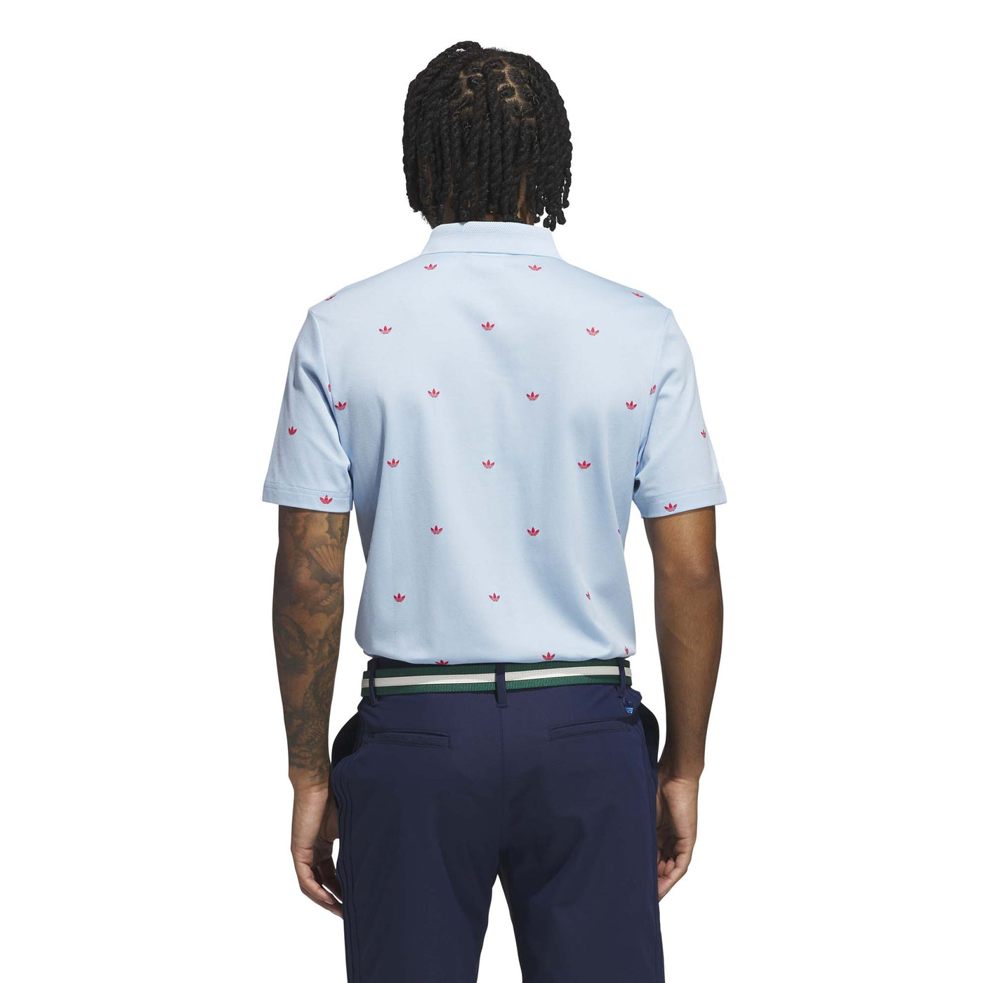 Adidas Men's Originals Printed Trefoil Polo Shirt - Clear Sky 2025