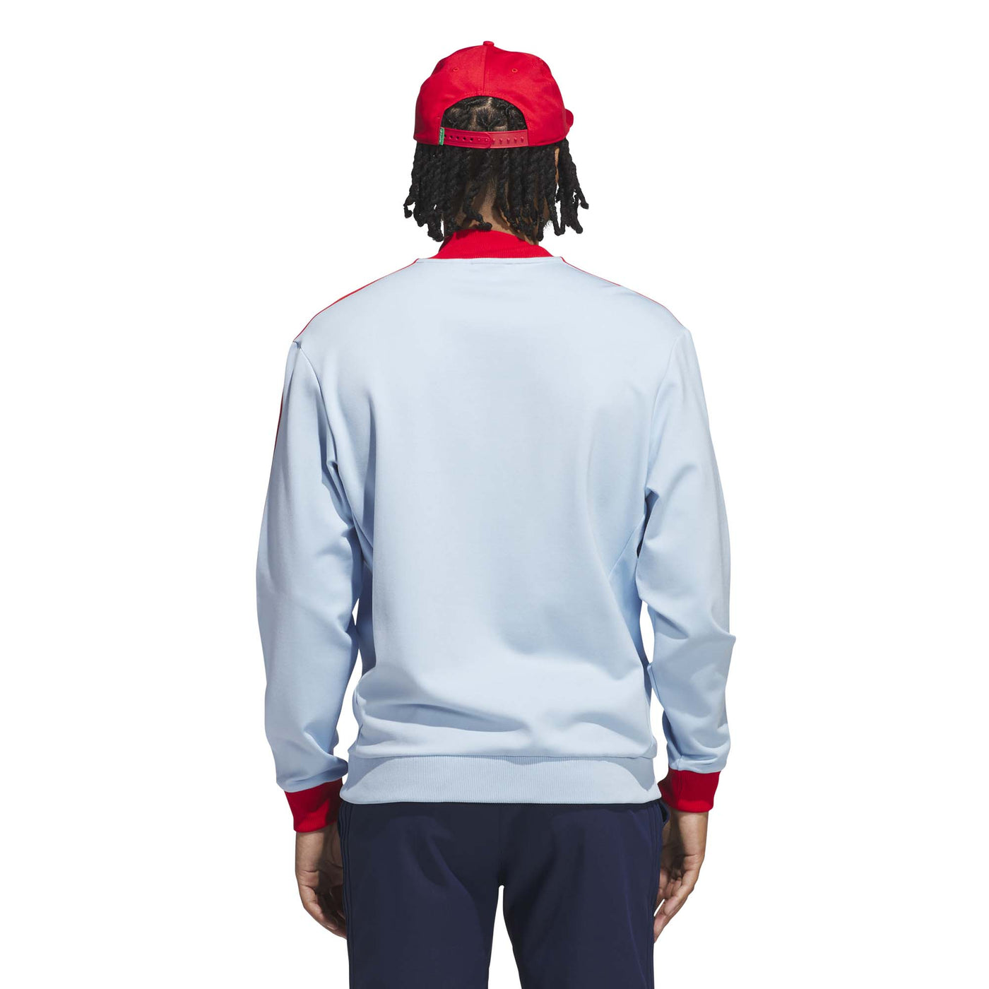 Adidas Men's Originals 3-Stripes 1/4 Zip Sweatshirt - Clear Sky 2025