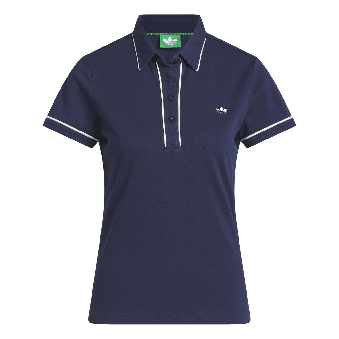 Adidas Women's Originals Twistknit Trefoil Polo Shirt - Night Indigo 2025 NIGHT INDIGO