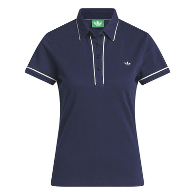Adidas Women's Originals Twistknit Trefoil Polo Shirt - Night Indigo 2025 NIGHT INDIGO