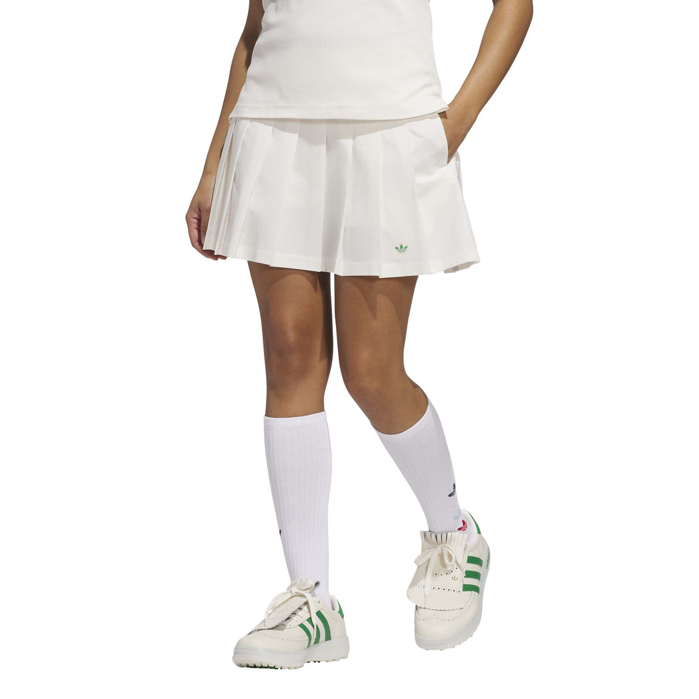 Adidas Women's Originals Pleated Skort - Chalk White 2025