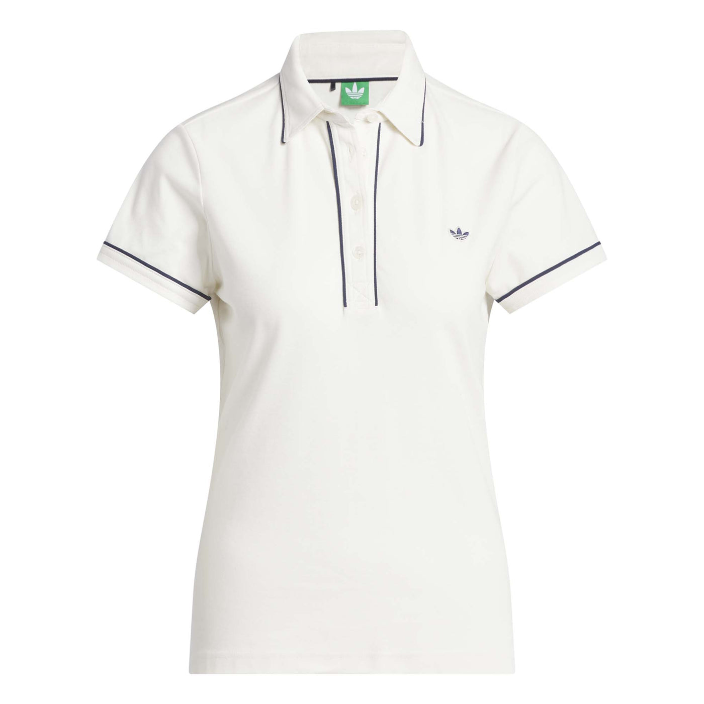 Adidas Women's Originals Twistknit Trefoil Polo Shirt - Chalk White 2025 CHALK WHITE