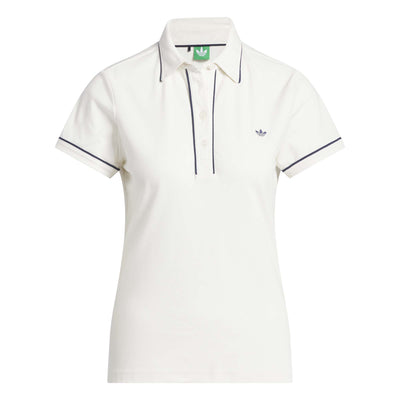 Adidas Women's Originals Twistknit Trefoil Polo Shirt - Chalk White 2025 CHALK WHITE